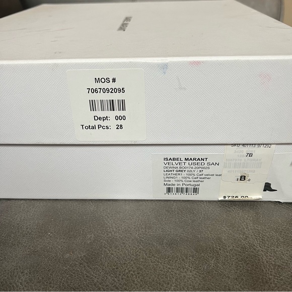 COPY - NWT ISABEL MARANT Grey Dewina Ankle Bootie 37 - Picture 10 of 13